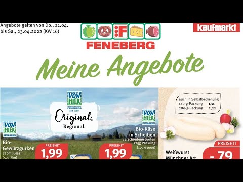 🛒 Feneberg Katalog Prospekt 21. bis 23. April 2022 - Neuigkeiten, Angebote Deutschland 🇩🇪