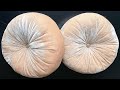 DIY round velvet luxury cushion || DIY round pillow/round cushion || super easy velvet cushion