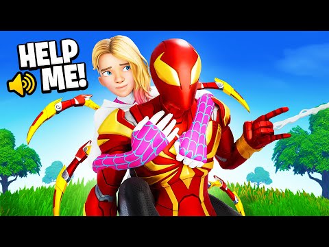 I Stream Sniped As IRON-SPIDER... To PROTECT SPIDER-GWEN in Fortnite!