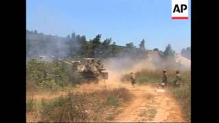 Shelling on a Lebanese village from across the Israeli border