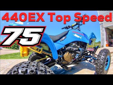 Big Bore 400EX - 440EX Top Speed Test. Showcasing Custom, Handmade Brakes Lines From Core Moto
