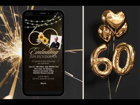 Diese Video-Karten zum 60. Geburtstag lassen alle staunen! 🎉 Digital, modern & einfach verschicken!