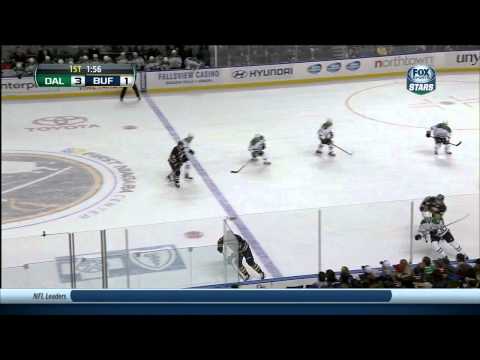 Tyler Seguin wrist shot goal 3-1 Dallas Stars vs Buffalo Sabres 10/3/13 NHL Hockey.