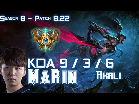 MaRin AKALI vs MALPHITE Top - Patch 8.22 KR Ranked
