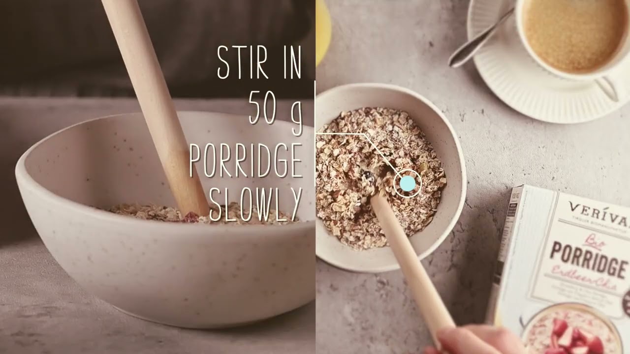 Porridge Zubereitung in 3 Schritten // Erdbeer-Chia Porridge zubereiten