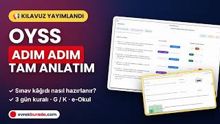 OYSS Uygulama Kılavuzu Yayımlandı! Ortak Yazılı Sınav Sistemi Adım Adım Tam Anla