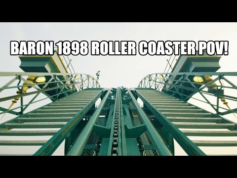 Baron 1898 Roller Coaster Front Seat POV Efteling Theme Park 2015 Netherlands