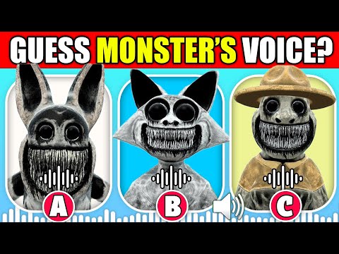 Guess the MONSTER'S VOICE | Zoonomaly Horror Game | Smile Cat, Zookeeper, Angry Cat