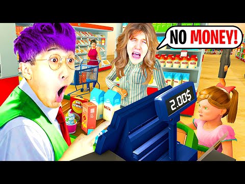 We Opened Our Own SUPERMARKET!? (LANKYBOX Made Their Own WALMART In SUPERMARKET SIMULATOR!?)