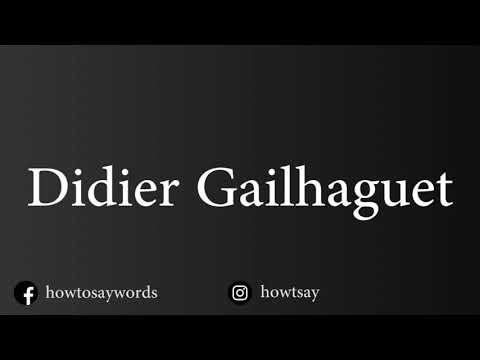 How To Pronounce Didier Gailhaguet