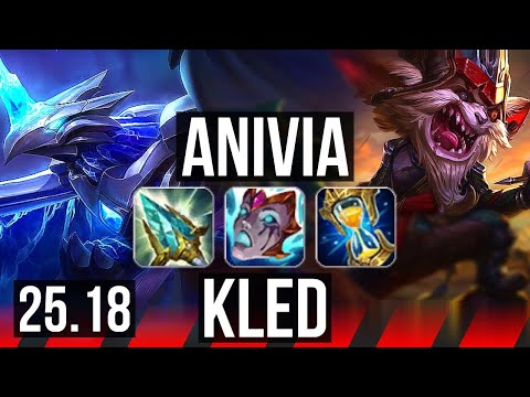 ANIVIA vs KLED (TOP) | 43k DMG | KR Grandmaster | 25.18