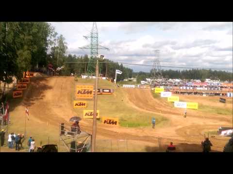 MXGP of Latvia 2015 | Valentin Guillod Crash