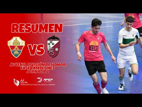 Resumen Juvenil DH Elche CF Sala - Albacete FS (3-6) Jornada 2. Fase Campeones