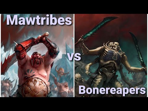 Age of Sigmar Battle Report - Ogor Mawtribes vs Ossiarch Bonereapers