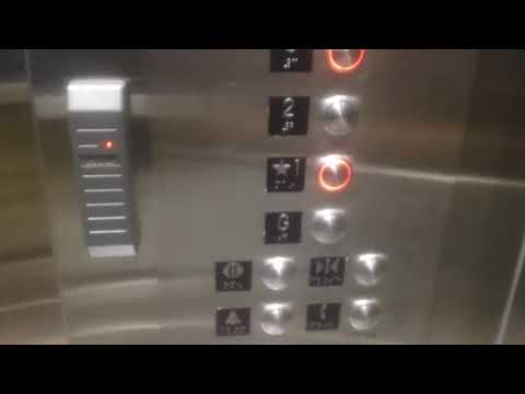 580. Modernized Black Otis Pop Out Hydraullic Elevator At NCSU D.H. Hill Library, Raleigh NC