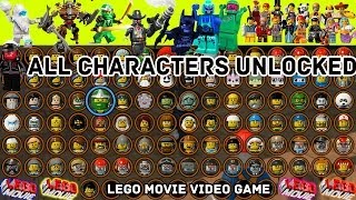 Lego Movie - All 97 Figures Unlocked - Sheriff Not a Robot, Vitruvius Ghost + (Wii U Video Game)