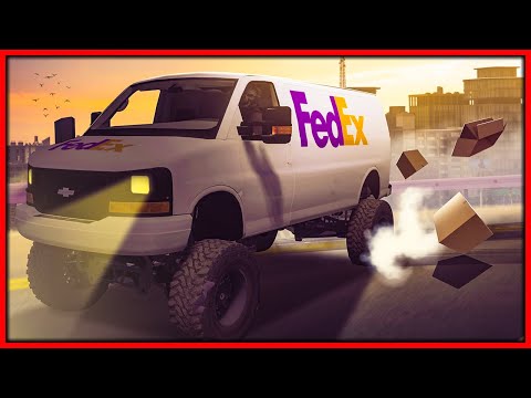 TRICKING COPS WITH LIFTED DELIVERY TRUCK IN GTA 5 RP