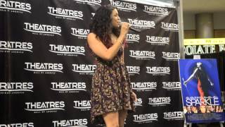 Jordin Sparks singing Love Will at the Mall of America