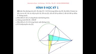 HÌNH 9 HK1: BÀI 1.3 Hướng dẫn cách chứng minh tiếp tuyến của đường tròn