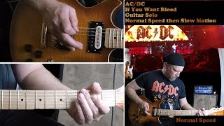 [HD] How to play AC/DC If You Want Blood Solo Normal Speed and Slow Motion