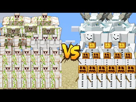 ALL NEW SNOW GOLEM MUTANT VS ALL NEW GOLEMS - TOURNAMENT | GOLEMS FAMILY AND SNOW MOBS ALLIANCE