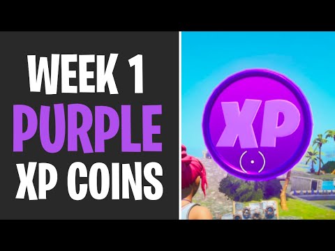 All Purple XP Coin Locations WEEK 1 - Fortnite
