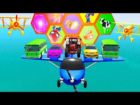 Cars Crossing Portal Trap with Funny Car vs Log Bridge - Cars vs Deep Lava - BeamNG Drive