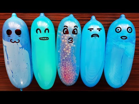 Making Slime with Funny Balloons - Crunchy Fluffy