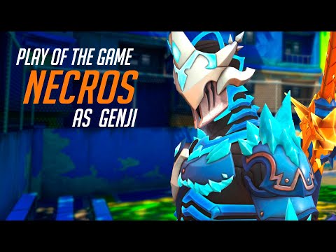 NECROS TOP 500 GENJI ONE TRICK POV - POTG! OVERWATCH 2 SEASON 6