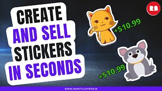 Redbubble Stickers💰 How to make money in seconds | Passive Income Hindi Tutorial | Avstech