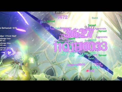 3.2 Abyss C0 Nahida Speedrun (12-1-1) 25s | Genshin Impact