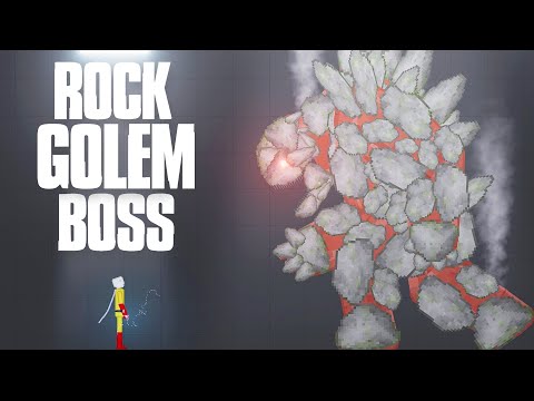 Saitama vs Rock Golem Boss - [People Playground 1.27 beta]