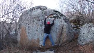 Video thumbnail of Pouss mouss, 6a+. Targasonne