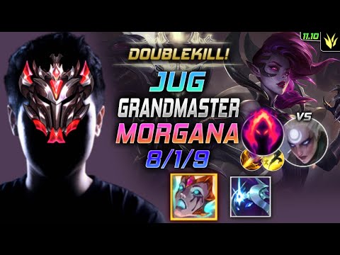 GrandMaster Morgana Jungle vs Diana - 천상계 정글 모르가나 템트리 룬 리안드리 수확 モルガナ Моргана 堕落天使 - LOL KR 11.10