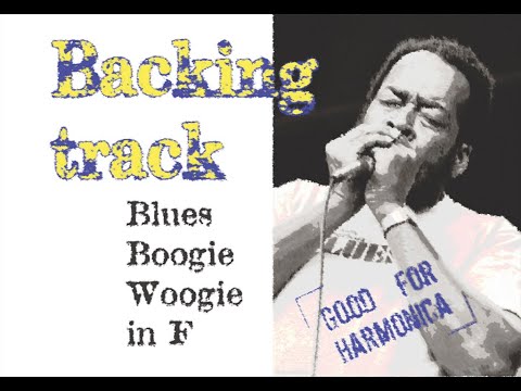 Blues boogie woogie backing track in F