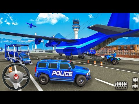Transporting Police Hummer in Cargo Plane - Police Car Transporter Simulator #1 - Android Gameplay