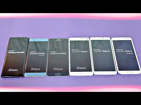 Samsung Galaxy Note 8 vs Note 7 vs Note 5 vs Note 4 vs Note 3 vs Note 2 - Speed Test!