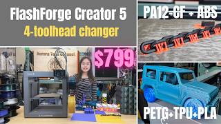 FlashForge Creator 5 - The lowest price tool changer 3D