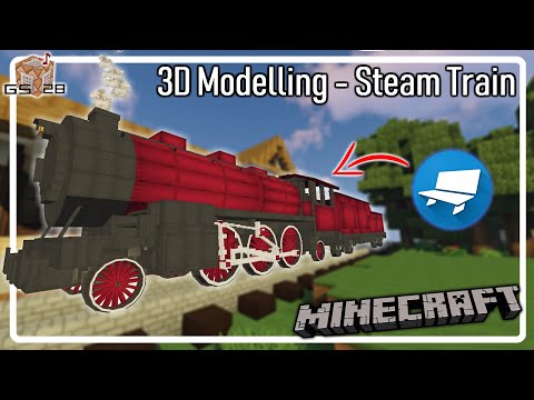 [Minecraft] Steam Locomotive - 3D modelling Timelapse