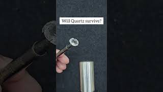 Fire test on clear Quartz Crystal | Will it survive?
