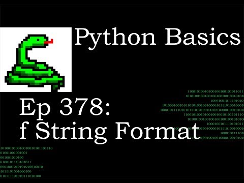 Python Basics f string