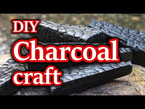 AMAZING IDEA/Charcoal coaster - Epoxy Finish/DIY Shou Sugi Ban Woodworking