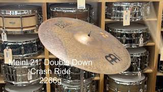 Video thumbnail for Demo of Exact Cymbal-Meinl Byzance 21" Double Down Crash Ride, 2266g by Columbus Percussion