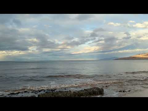 Morning @Kaipukaihina beach, Maui. Hawaii islands.