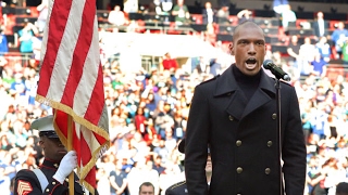 Noah Stewart performs National Anthem (Inside Stadium)