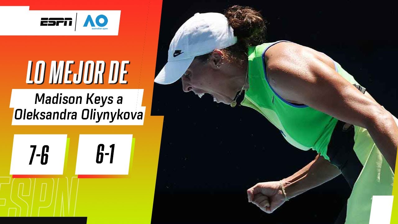 MADISON KEYS EVITÓ EL BATACAZO EN PRIMERA RONDA Y VA EN BUSCA DE REVALIDAR EL TÍTULO | RESUMEN