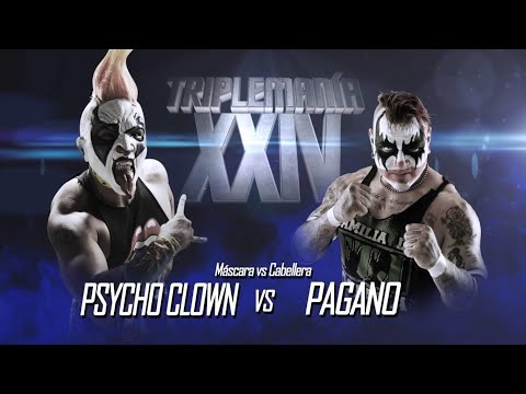 PSYCHO CLOWN vs PAGANO | MÁSCARA vs CABELLERA | TRIPLEMANÍA XXIV