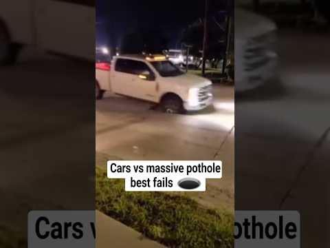 High Speed Cars vs Huge Pothole 🕳️