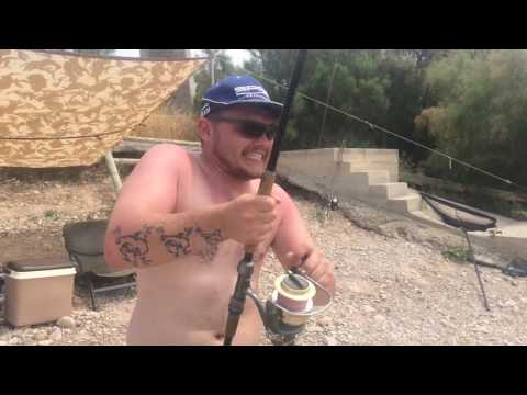 Catfishing on the river Ebro, Spain 2016