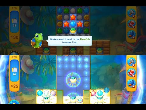 Fishdom Blowfish 🐡🎇 Start on Level 8281 Gameplay 🥳